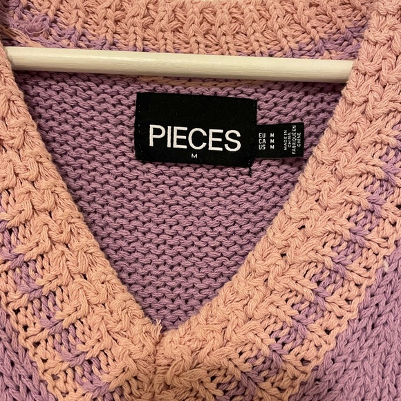 PIECES COTTON CANDY SWEATER VEST - Picture 4 of 4